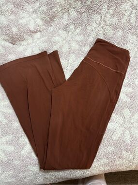 Women's Brown Flared Yoga Pants